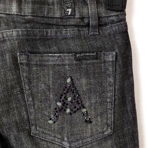 7 For All Mankind Black Boot Cut Jeans